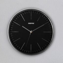 Geepas Wall Clock Battery Operated Silent Non-Ticking Analog Clock, Black in Jet Black - thumbnail 2
