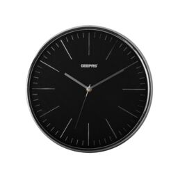Geepas Wall Clock Battery Operated Silent Non-Ticking Analog Clock, Black in Jet Black - thumbnail 1