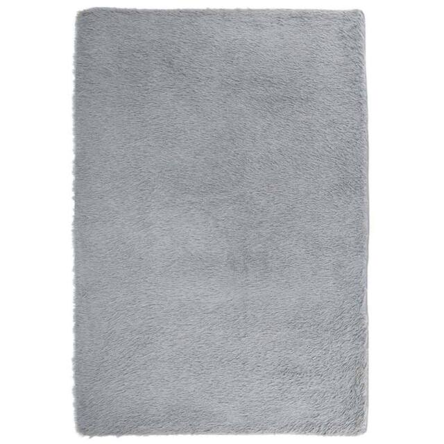 Berkfield Home Shaggy Rug High Pile NAVARRA Light Grey 120x170 cm Polyester - Size: Medium - image 1