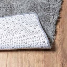 Berkfield Home Shaggy Rug High Pile NAVARRA Light Grey 120x170 cm Polyester - Size: Medium - thumbnail 6