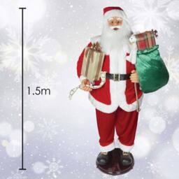 VFM e-Store Dancing Father Christmas Decoration, Singing Santa Claus Figure 1. 5M in Red - thumbnail 3