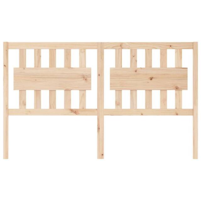 Berkfield Home Beautiful Bed Headboard 155.5x4x100 cm Solid Wood Pine in Natural - image 1