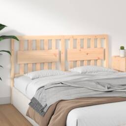 Berkfield Home Beautiful Bed Headboard 155.5x4x100 cm Solid Wood Pine in Natural - thumbnail 4