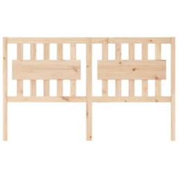 Berkfield Home Beautiful Bed Headboard 155.5x4x100 cm Solid Wood Pine in Natural - thumbnail 1