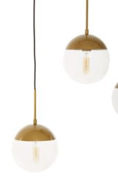 Orsina Industrial Chrome 5 Pendant Light, Adjustable Globe Pendant Ceiling Light for Dining Table, Hanging Light in Gold - thumbnail 5