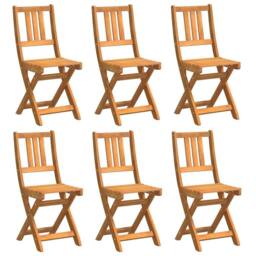 Berkfield Home Folding Garden Chairs 6 pcs 36x46x86 cm Solid Wood Acacia in Brown - Size: 36 x 46 x 86 cm - thumbnail 1
