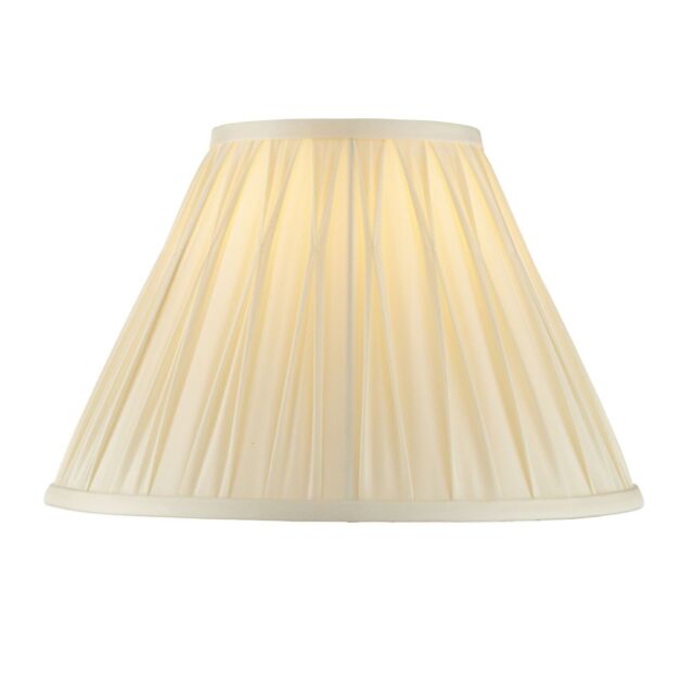Loops Tapered Cylinder Lamp Shade - Ivory Silk - 60W E27 or B22 - Living Room - e10067 - image 1
