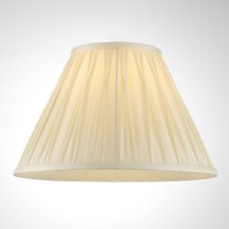 Loops Tapered Cylinder Lamp Shade - Ivory Silk - 60W E27 or B22 - Living Room - e10067 - thumbnail 3