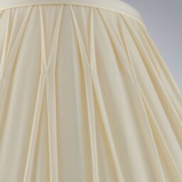 Loops Tapered Cylinder Lamp Shade - Ivory Silk - 60W E27 or B22 - Living Room - e10067 - thumbnail 4