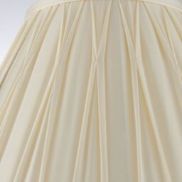 Loops Tapered Cylinder Lamp Shade - Ivory Silk - 60W E27 or B22 - Living Room - e10067 - thumbnail 5