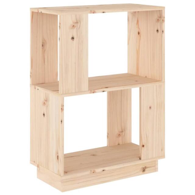 Berkfield Home Book Cabinet/Room Divider 51x25x70 cm Solid Wood Pine in Light Tan - Size: 51 x 25 x 70 cm - image 1
