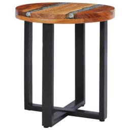 Berkfield Home Durable Coffee Table 40x45 cm Solid Teak Wood & Polyresin - thumbnail 7