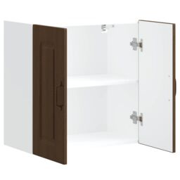 Berkfield Home Kitchen Wall Cabinet Kalmar Brown Oak Engineered Wood - thumbnail 6