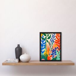 Artery8 Plant Lover Colourful Botanical Jungle Leaves Framed Art Print - Size: A4 - thumbnail 4