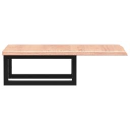 Berkfield Home Basin Shelf Wall Mounted Steel & Solid Wood Oak in Brown - thumbnail 5