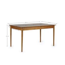 Cheshire Premium Hartwell 180cm Extending Dining Table with 2 Drawers in Brown - thumbnail 5