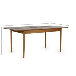 Cheshire Premium Hartwell 180cm Extending Dining Table with 2 Drawers in Brown - thumbnail 6