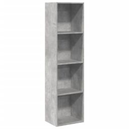 Berkfield Home Bookcase Concrete Grey 40x30x152 cm Engineered Wood - Size: 40 x 30 x 152 cm - thumbnail 2