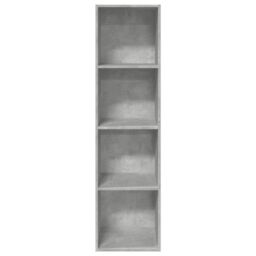 Berkfield Home Bookcase Concrete Grey 40x30x152 cm Engineered Wood - Size: 40 x 30 x 152 cm - thumbnail 4