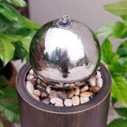 Primrose Wildflower Cut Out Design Garden Water Feature with LED Lights 86cm in Black - thumbnail 5