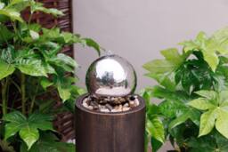Primrose Wildflower Cut Out Design Garden Water Feature with LED Lights 86cm in Black - thumbnail 7