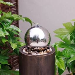 Primrose Wildflower Cut Out Design Garden Water Feature with LED Lights 86cm in Black - thumbnail 4