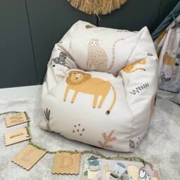 rucomfy Beanbags rucomfy Indoor Safari Snuggle Chair Bean Bag - Kids Armchair Seat - thumbnail 1