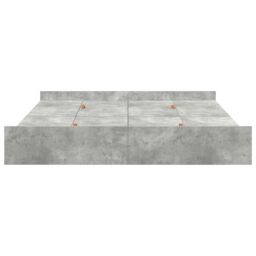 Berkfield Home Storage Bed Frame with Drawer with Headboard with Storage Concrete grey 180 x 200 cm - thumbnail 6