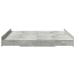Berkfield Home Storage Bed Frame with Drawer with Headboard with Storage Concrete grey 180 x 200 cm - thumbnail 5