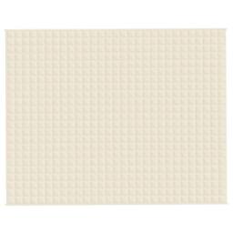 Berkfield Home Weighted Blanket Light Cream 235x290 cm 15 kg Fabric - thumbnail 3