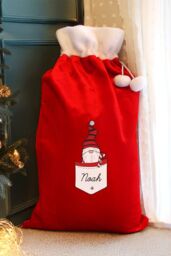 Personalised Memento Company Men's Personalised Gonk Family Red Christmas Sack - Boy - thumbnail 4