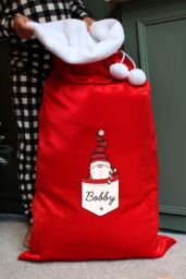 Personalised Memento Company Men's Personalised Gonk Family Red Christmas Sack - Boy - thumbnail 3