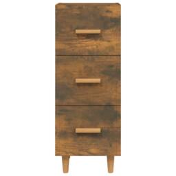 Berkfield Home Sideboard Smoked Oak 34.5x34x90 cm Engineered Wood in Brown - thumbnail 5