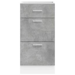 Berkfield Home Durable Bottom Cabinet Concrete Grey 40x46x81.5 cm Engineered Wood - thumbnail 4
