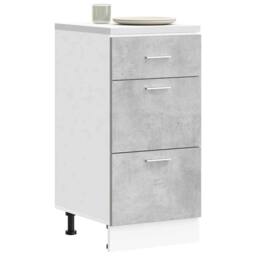 Berkfield Home Durable Bottom Cabinet Concrete Grey 40x46x81.5 cm Engineered Wood