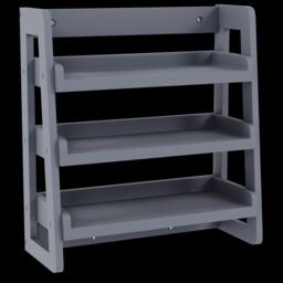 Home Discount Vida Designs 3 Tier Wall Mounted Wooden Decor Floating Rack Organizer in Grey - thumbnail 5