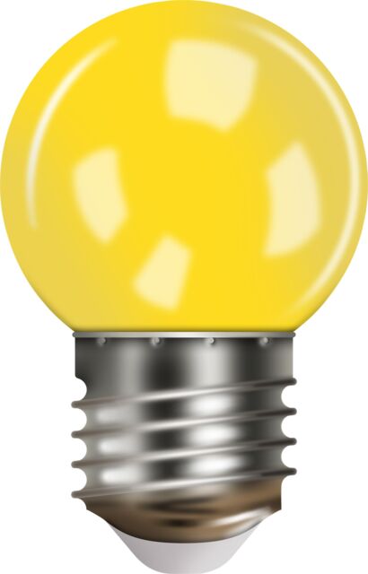 Xmas Haus G45 Bulb, E27 Base, Plastic Cover Yellow - image 1