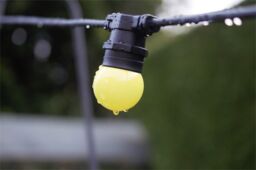 Xmas Haus G45 Bulb, E27 Base, Plastic Cover Yellow - thumbnail 3