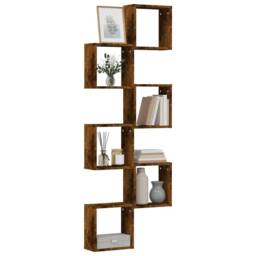 Berkfield Home Wall Cube Shelves 6 pcs Smoked Oak 30x15x30 cm in Brown - Size: 30 x 15 x 30 cm - thumbnail 2