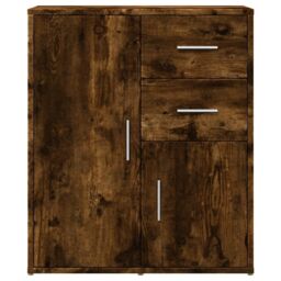 Berkfield Home Sideboard Smoked Oak 60x31x70 cm Engineered Wood in Brown - Size: 60 x 31 x 70 cm - thumbnail 5