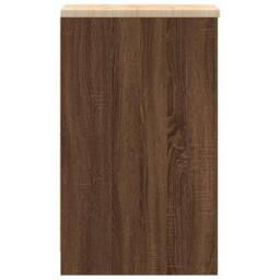 Berkfield Home Durable Garage Storage Cabinet Brown Oak 30x51x85 cm Solid Wood Pine - Size: 30 x 51 x 85 cm - thumbnail 6
