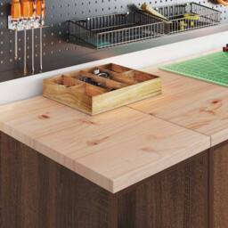 Berkfield Home Durable Garage Storage Cabinet Brown Oak 30x51x85 cm Solid Wood Pine - Size: 30 x 51 x 85 cm - thumbnail 4