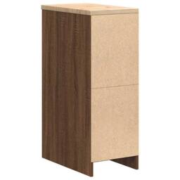 Berkfield Home Durable Garage Storage Cabinet Brown Oak 30x51x85 cm Solid Wood Pine - Size: 30 x 51 x 85 cm - thumbnail 7