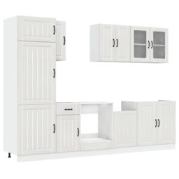 Berkfield Home 8 Piece Kitchen Cabinet Set Kalmar High Gloss White Engineered Wood - thumbnail 2