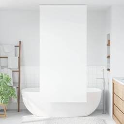 Berkfield Home Shower Roller Blind with Cassette 90x240 cm Fabric Width 86 cm in White - thumbnail 3