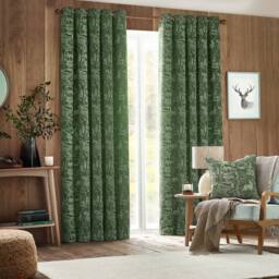 Furn Winter Woods Jacquard Chenille Polyester Filled Cushion in Emerald - Size: 50 cm x 50 cm - thumbnail 5