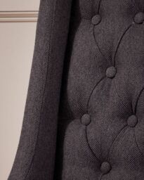 Dibor Cannes Button Back Kitchen Furniture Dining Room Chair - Charcoal in Brown - thumbnail 2