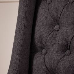 Dibor Cannes Button Back Kitchen Furniture Dining Room Chair - Charcoal in Brown - thumbnail 5