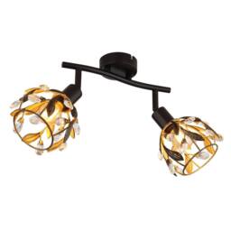 Netlighting Mika Twin Ceiling Spotlight Matt Black 2x E14