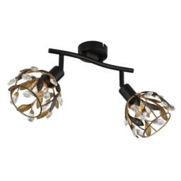 Netlighting Mika Twin Ceiling Spotlight Matt Black 2x E14 - thumbnail 2